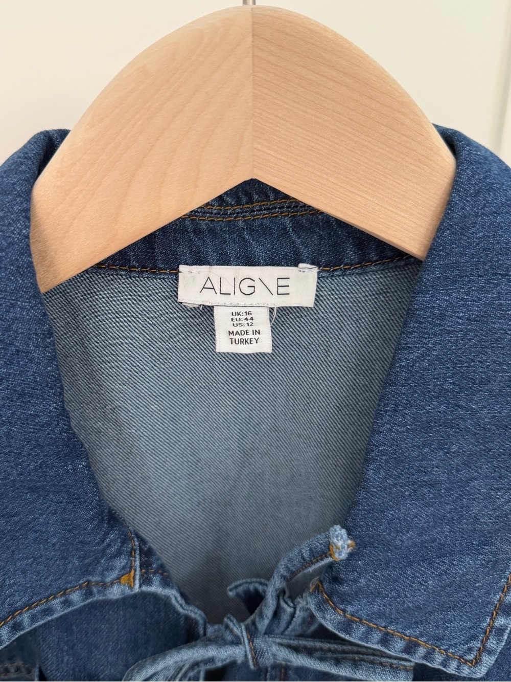 Aligne Denim Bow Dress from Anthropologie - Picture 7 of 8